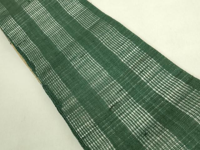 平和屋着物*極上 夏物 両面 半幅帯 間道 自然布 逸品 DZAB9568kh6