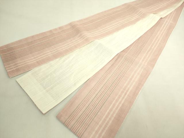 平和屋着物*極上 夏物 半幅帯 間道 夢工房 市田織物 麻 逸品 DZAB9577kh6