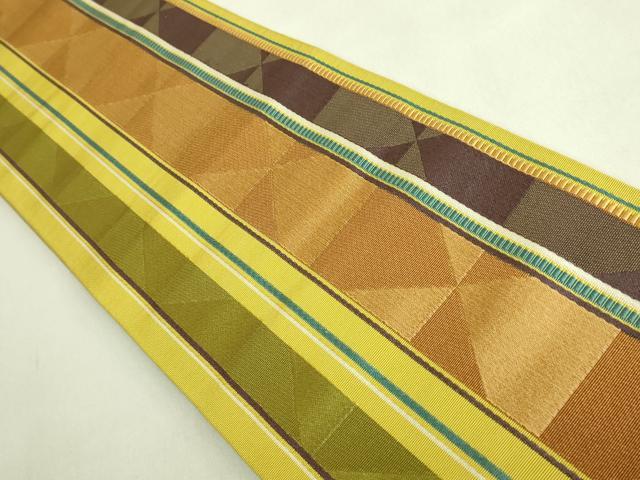 平和屋着物●極上 本場筑前博多織 半幅帯 間道 逸品 DZAB9627kh6