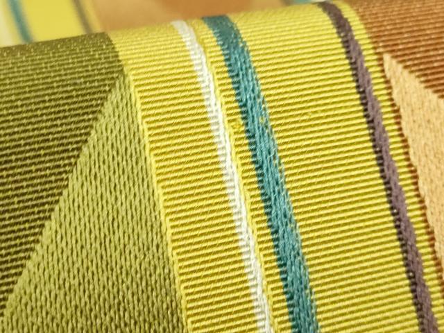 平和屋着物●極上 本場筑前博多織 半幅帯 間道 逸品 DZAB9627kh6