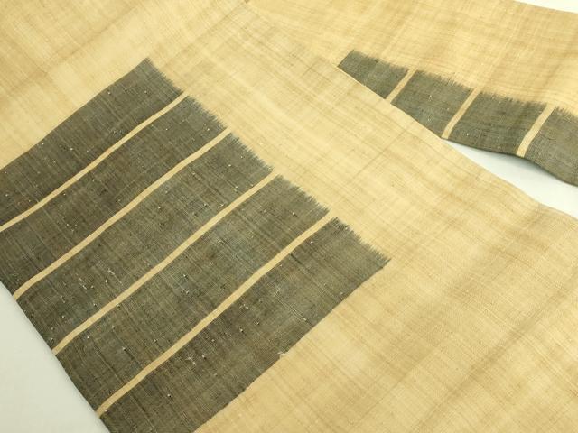 平和屋本店*極上 夏物 芭蕉布 手積み芭蕉糸100% 九寸名古屋帯 横段文 逸品 DZAB9629kh6