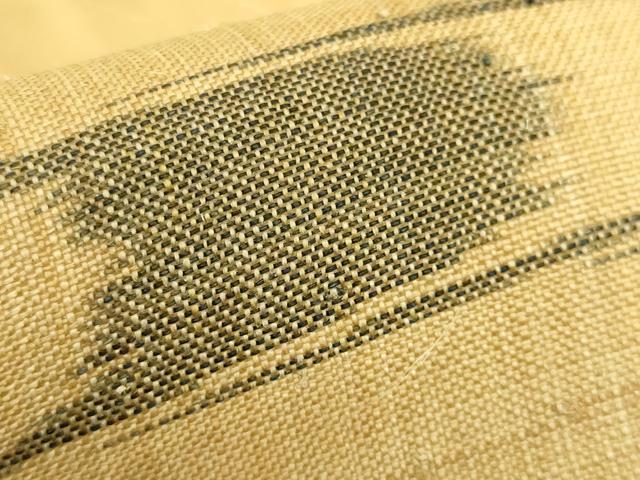 平和屋本店*極上 夏物 芭蕉布 手積み芭蕉糸100% 九寸名古屋帯 絣絵 逸品 DZAB9630kh6