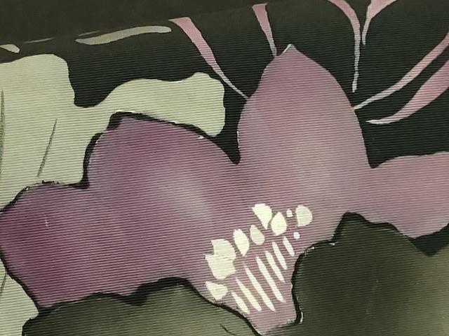 平和屋本店●極上 京都祇園の老舗 ぎをん齋藤 塩瀬 九寸名古屋帯 刺繍 蓮 黒地 たとう紙付き 逸品 DZAB9634kh6