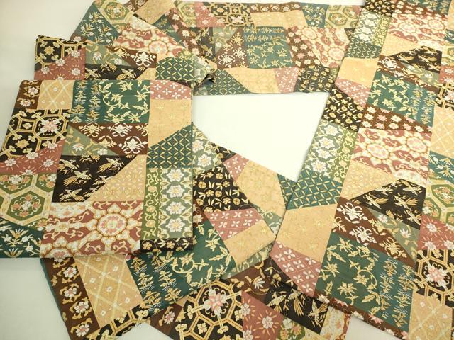 平和屋本店●最高級 明綴れ 全通柄袋帯 切嵌花鳥文 金銀糸 逸品 DZAB9640kh6