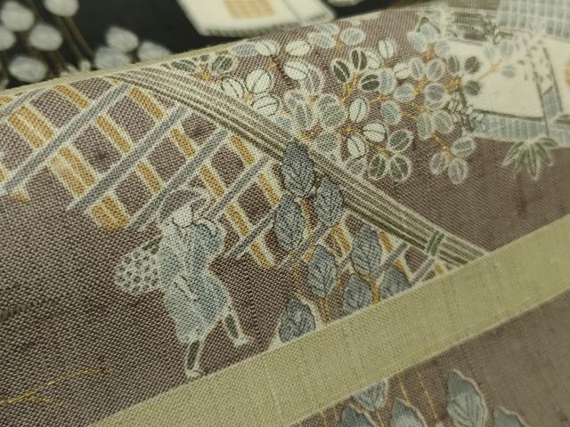 平和屋本店●極上 染織の名門 しょうざん 生紬 訪問着 エ霞人物風景 暈し染め 逸品 未使用 DZAB9651kh6