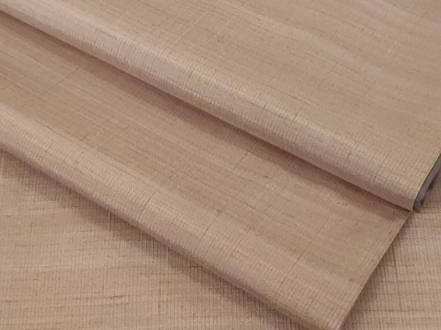 平和屋着物●極上 紅花紬 米沢 色無地 水柿色 逸品 DZAB9655kh6