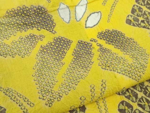 平和屋着物∴極上 夏物 浴衣 有松鳴海絞り 杜若 綿 逸品 DZAB9673kh6