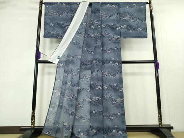 平和屋着物∴極上 夏物 岡重謹製 OKAJIMA 小紋・浴衣兼用 露芝花文 綿 逸品 DZAB9685kh6