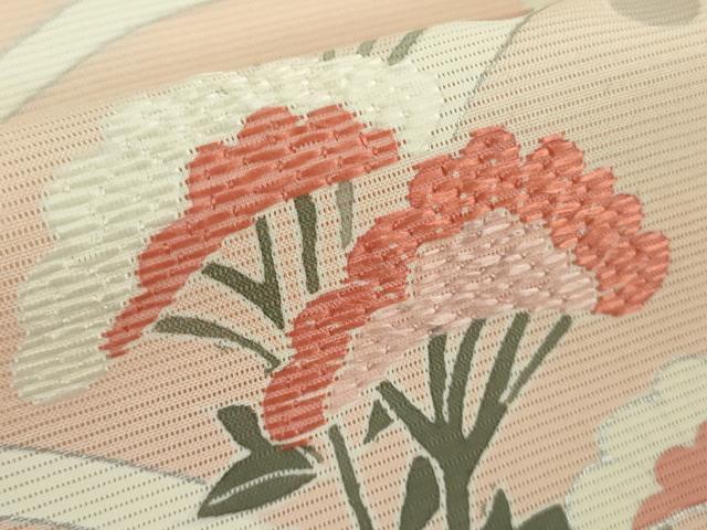 平和屋着物*極上 夏物 訪問着 絽 刺繍 秋草 露芝文 洗柿色地 暈し染め 銀彩 逸品 未使用 DZAB9696kh6