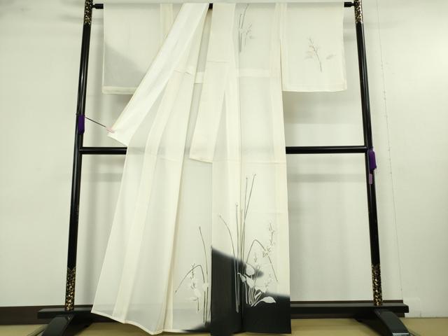 平和屋着物*極上 夏物 訪問着 絽 草花文 暈し染め 銀彩 逸品 未使用 DZAB9698kh6