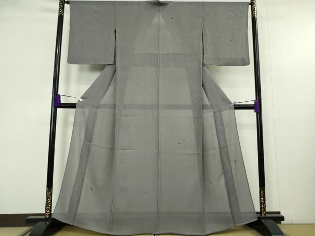 平和屋着物*極上 夏物 世界的人形師 辻村寿三郎 ジュサブロー 訪問着 紗 両面染 舞桜 灰色地 金彩 逸品 DZAB9700kh6