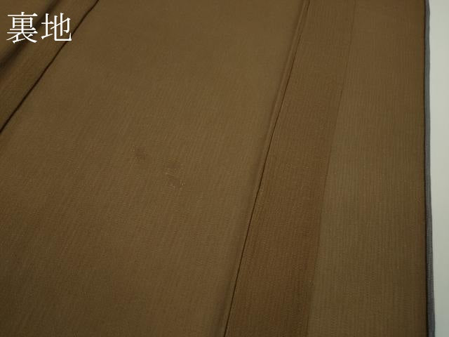 平和屋着物*極上 夏物 世界的人形師 辻村寿三郎 ジュサブロー 訪問着 紗 両面染 舞桜 灰色地 金彩 逸品 DZAB9700kh6
