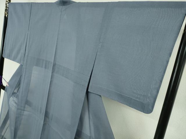 平和屋着物*極上 夏物 本場結城玉紬 夏結城 結織苑 色無地 藍鼠色 証紙付き 逸品 DZAB9705kh6