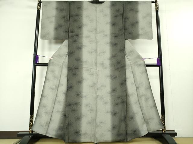 平和屋着物▽極上 小紋 無双 紗袷 紗×絽 松葉 暈し染め 逸品 未使用 DZAB9714kh6