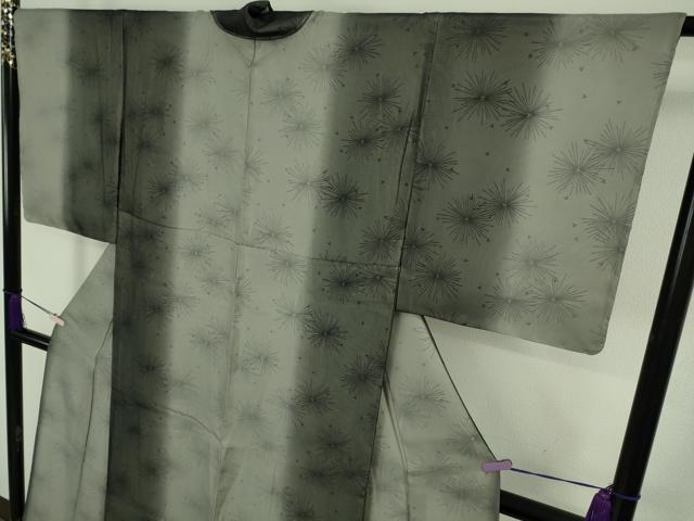 平和屋着物▽極上 小紋 無双 紗袷 紗×絽 松葉 暈し染め 逸品 未使用 DZAB9714kh6