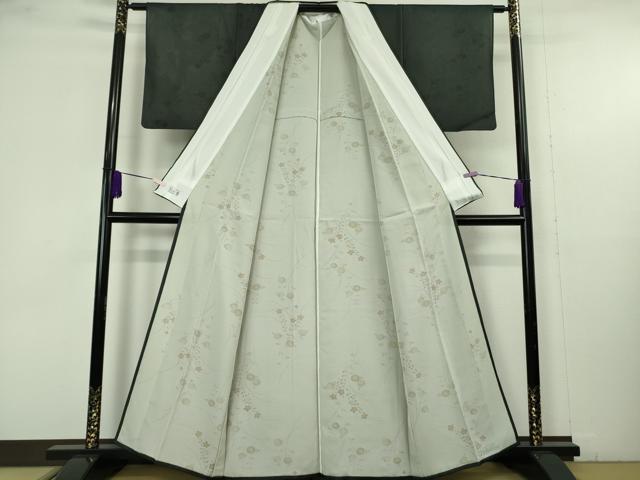 平和屋着物▽極上 洗える最高級着物 <英>はなぶさ謹製 小紋 無双 紗袷 紗×絽 秋草文 濃紺地 逸品 DZAB9715kh6