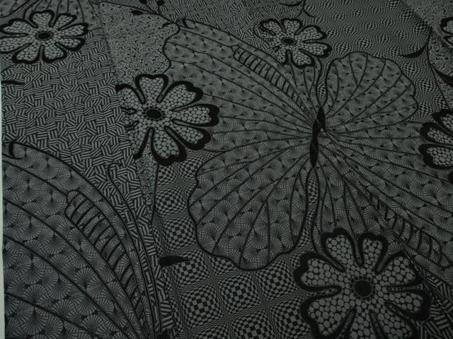 平和屋着物▽極上 お召 単衣 舞花文 逸品 DZAB9722kh6