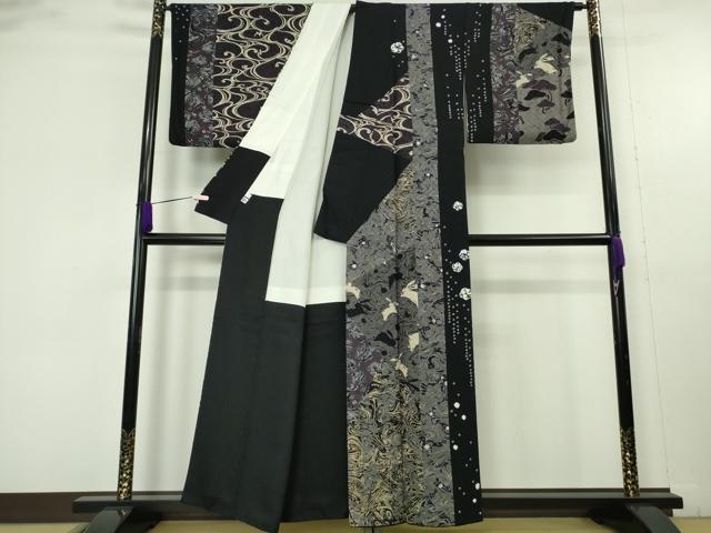 平和屋着物●極上 京都府認定 京の名工 雛屋友禅 訪問着 観世水 飛兎 松 逸品 DZAB9739kh6