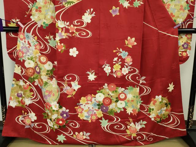 平和屋着物●極上 振袖 駒刺繍 吉祥花丸文 金彩 逸品 DZAB9757kh6