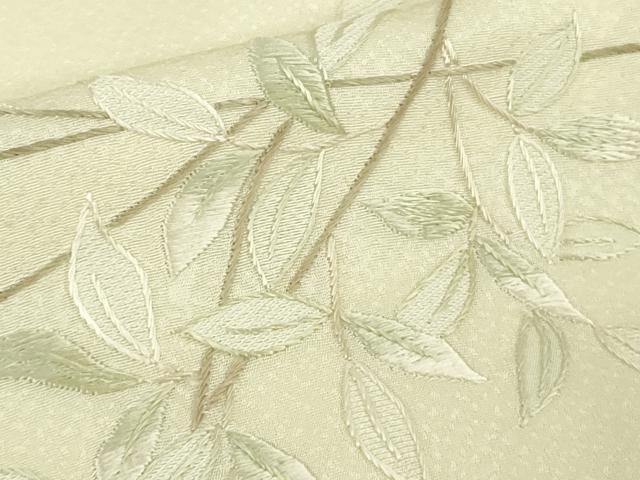 平和屋本店●極上 山口美術織物 皇室 伊勢神宮御用 錦繍 訪問着 総刺繍 枝花文 蒸栗色地 ロング丈 逸品 未使用 DZAB9761kh6