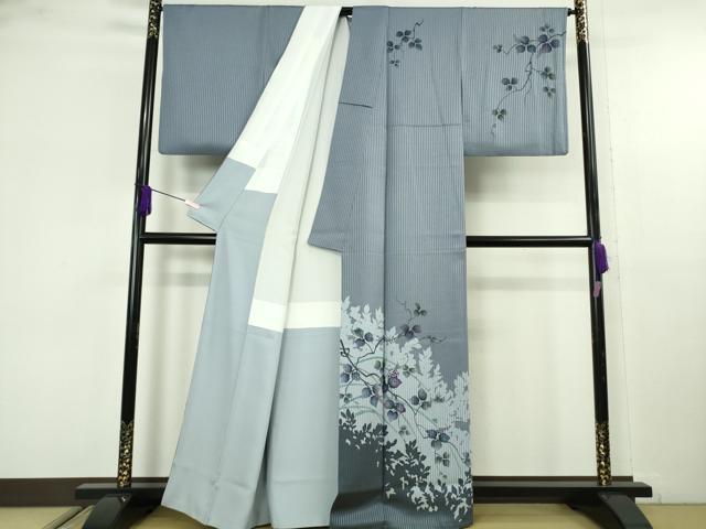 平和屋着物●極上 京友禅の巨匠・頼田勉 臈纈染手描友禅 訪問着 手描き 南天枝葉文 逸品 DZAB9767kh6