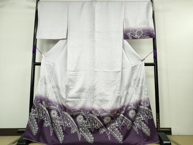 平和屋本店●極上 訪問着 正倉院更紗花文 暈し染め 金銀彩 ロング丈 逸品 DZAB9782kh6