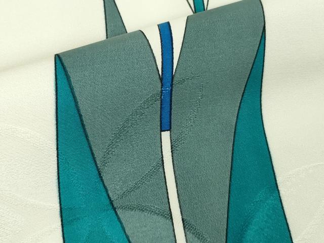 平和屋着物●極上 手染屋 吉兵衛 小紋 伊と幸 矢羽文 反端付き 逸品 未使用 DZAB9786kh6