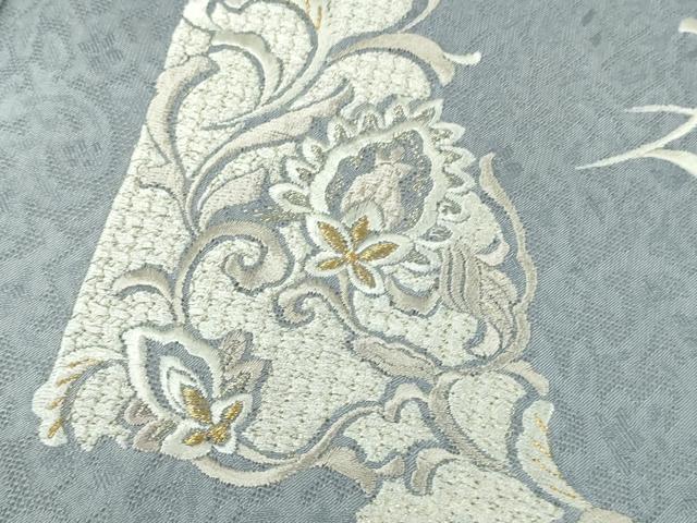 平和屋本店*極上 夏物 訪問着 総刺繍 紋紗 洋花文 暈し染め 金銀糸 ロング丈 逸品 DZAB9788kh6