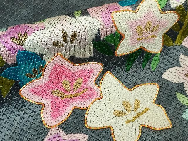 平和屋本店●極上 中国三大刺繍 相良刺繍 総刺繍 絽刺し 色打掛 和装 婚礼 結婚式 花嫁 吉祥花文 金糸 仮絵羽 逸品 未使用 DZAB9797kh6