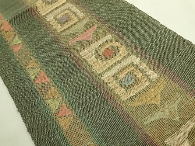 平和屋着物*極上 夏物 1854年創業 帯屋捨松 八寸名古屋帯 間道 逸品 未使用 DZAB9844kh6