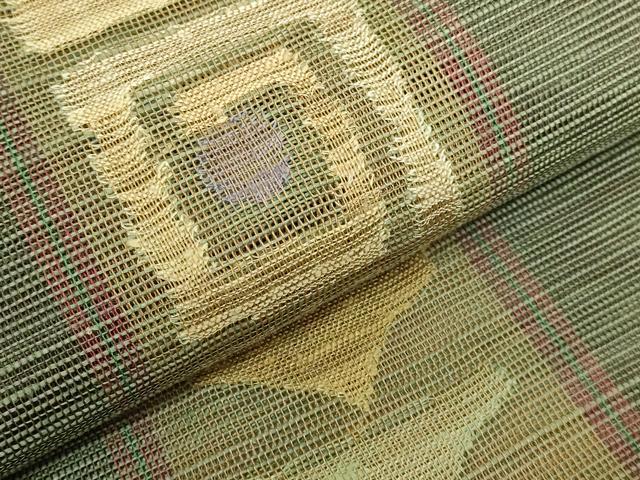 平和屋着物*極上 夏物 1854年創業 帯屋捨松 八寸名古屋帯 間道 逸品 未使用 DZAB9844kh6