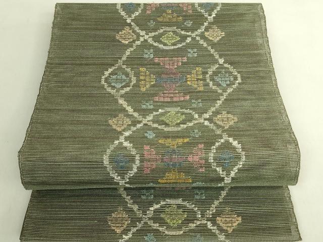 平和屋着物*極上 夏物 1854年創業 帯屋捨松 八寸名古屋帯 間道 逸品 DZAB9889kh6