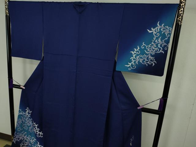平和屋本店●極上 金彩友禅 卓越技能者・名工・和田光正 訪問着 唐草文 銀彩 反端付き 逸品 未使用 DZAB9977kh6