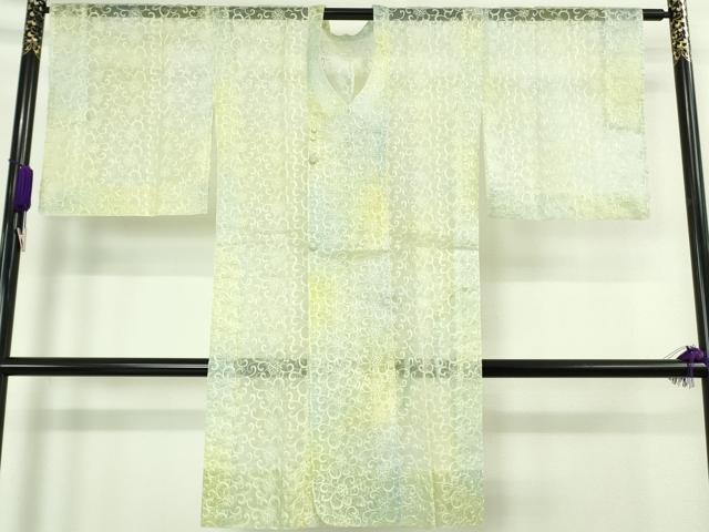 平和屋着物∞極上 道行コート オーガンジー スリーシーズン 塵除け ロング丈 刺繍 レース ゑり善扱い たとう紙付き 逸品 未使用DZAB9979kh6