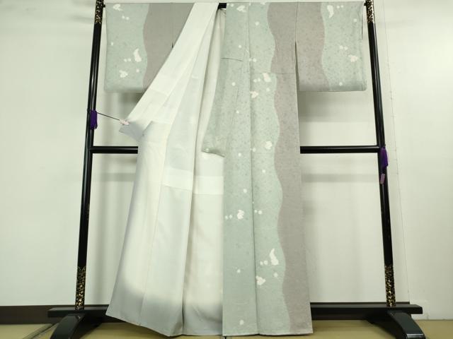 平和屋着物●極上 小紋 兎 うさぎ 露芝 逸品 DZAC0030kh6