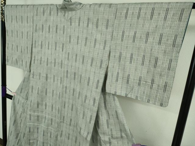平和屋本店●極上 本場結城紬 重要無形文化財 結織苑 絣間道 証紙付き 逸品 DZAC0053kh6