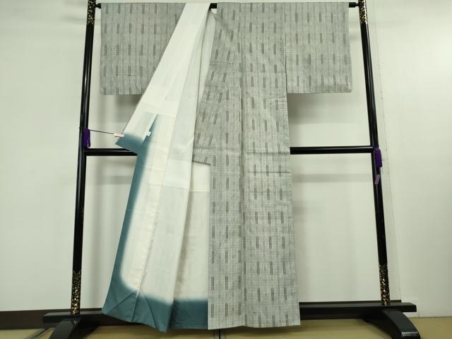 平和屋本店●極上 本場結城紬 重要無形文化財 結織苑 絣間道 証紙付き 逸品 DZAC0053kh6