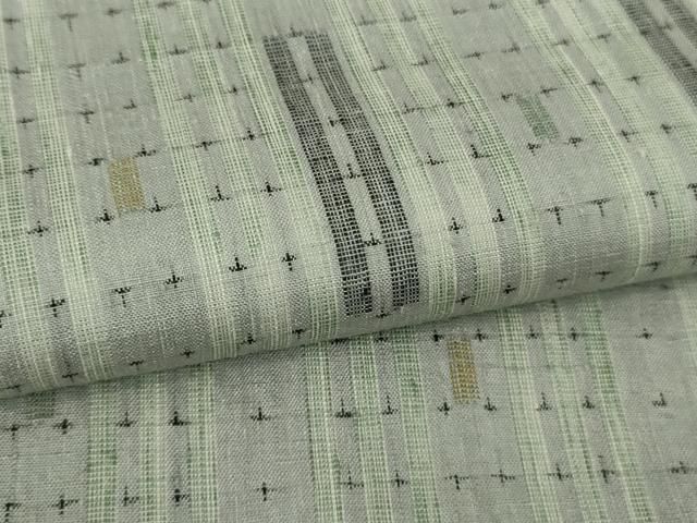 平和屋本店●極上 本場結城紬 重要無形文化財 結織苑 絣間道 証紙付き 逸品 DZAC0053kh6