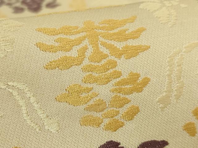 平和屋本店●極上 俵屋 人間国宝 喜多川平朗 有職織物 六通柄袋帯 唐織 花鳥文 逸品 DZAC0110kh6