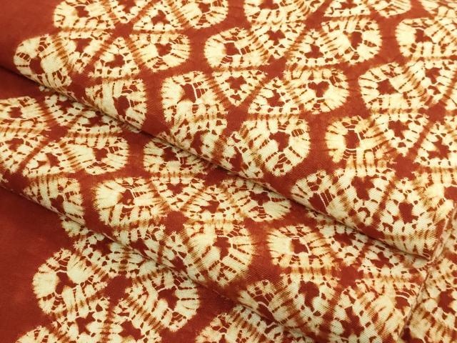 平和屋本店●極上 九寸名古屋帯 茜染 間道 綿 逸品 DZAC0118kh6