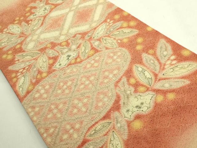 平和屋本店●極上 初代 久保田一竹 幻の辻が花 太鼓柄袋帯 金通し地 逸品 DZAC0146kh6