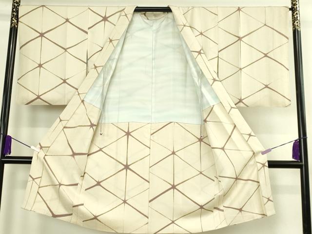 平和屋本店∞極上 長羽織 板締め絞 網目文 羽織紐付き 逸品 DZAC0170kh6