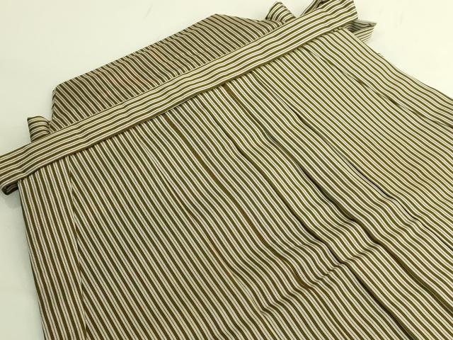 平和屋本店●極上 男性 人間国宝 甲田綏郎 精好仙台平 馬乗り袴 縞 逸品 DZAC0172kh6