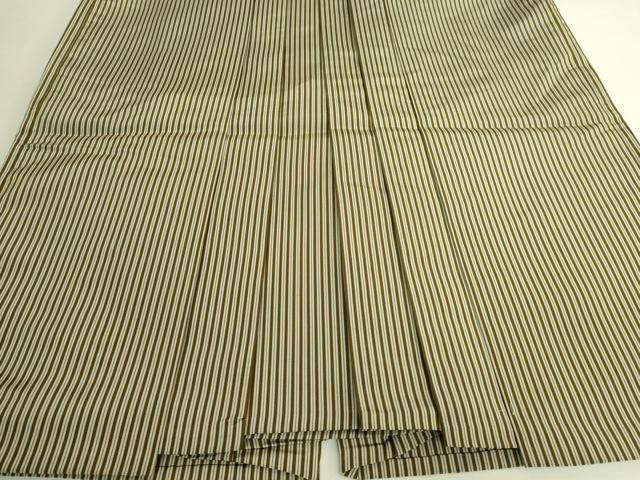 平和屋本店●極上 男性 人間国宝 甲田綏郎 精好仙台平 馬乗り袴 縞 逸品 DZAC0172kh6