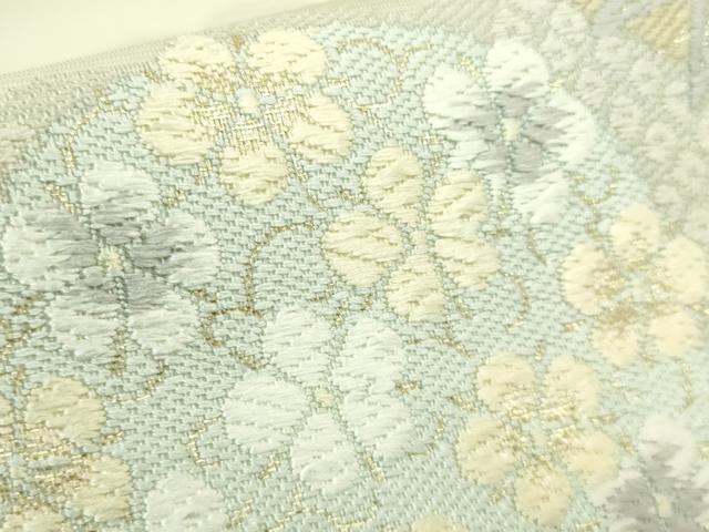 平和屋着物*極上 夏物 西陣 志都香謹製 六通柄袋帯 唐織 雲取花文 金糸 証紙付き 逸品 未使用 DZAC0197kh6