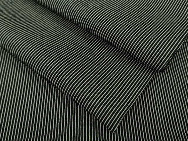 平和屋本店▽極上 男性 お召 単衣 万筋 黒×灰色 逸品 DZAC0214kh6