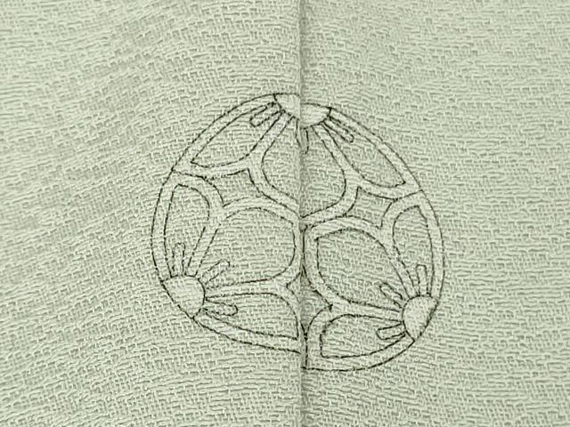 平和屋本店●極上 創業460年・千總 訪問着 駒刺繍 絞り 草花文 白緑色地 大丸扱い 逸品 未使用 DZAC0229kh6