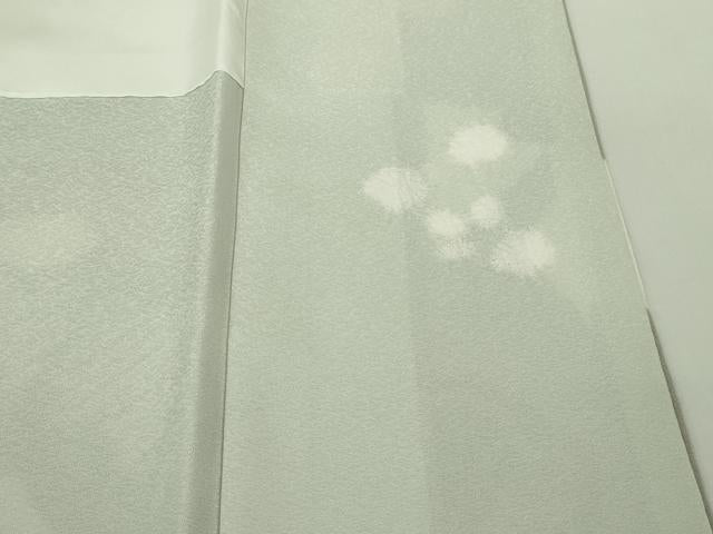 平和屋本店●極上 創業460年・千總 訪問着 駒刺繍 絞り 草花文 白緑色地 大丸扱い 逸品 未使用 DZAC0229kh6