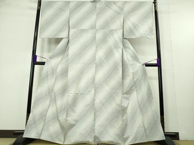 平和屋本店●極上 本場大島紬 白大島 7マルキ 斜線文 逸品 DZAC0255kh6