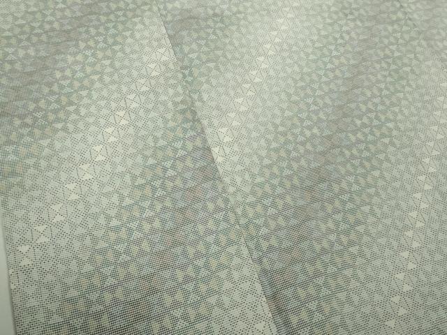 平和屋本店●極上 本場大島紬 白大島 7マルキ 斜線文 逸品 DZAC0255kh6